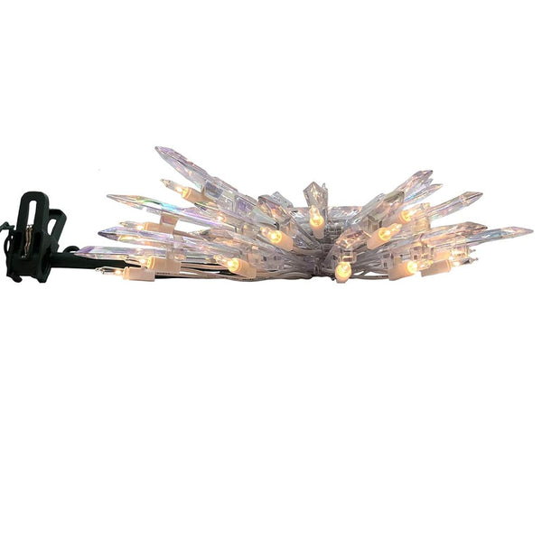 Kurt Adler UL1883 UL 30-Light Plastic Crystal Snowflake Treetop