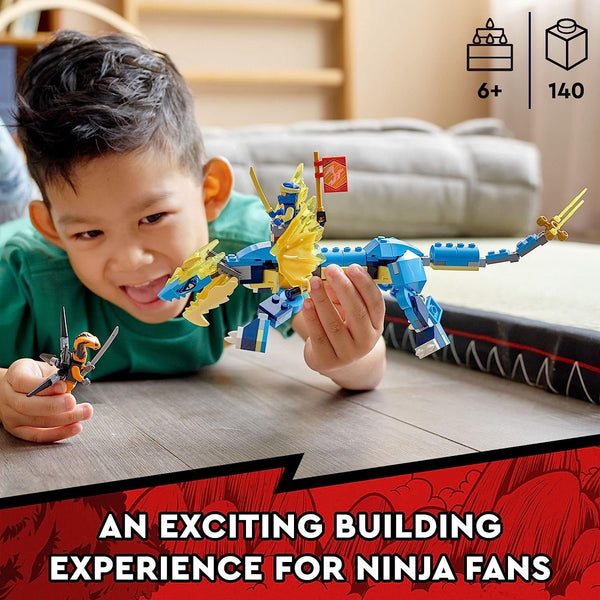 LEGO NINJAGO Jay’s Thunder Dragon EVO 71760 - Toy Figure and Viper Snake Set with Minifigures, Collectible Speed Mission Banner, Ninja Battle Adventure, Great Gift for Kids 6 Plus Years Old