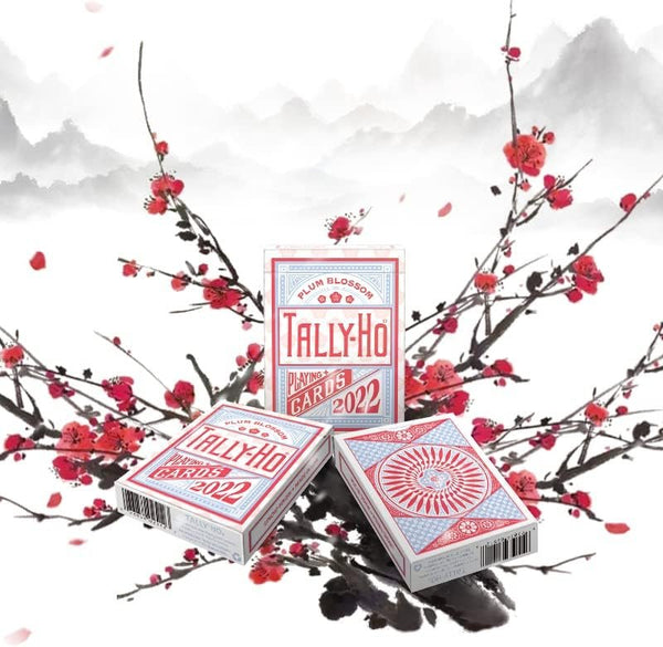 Tally-Ho Plum Blossom Flower Special Edition Playing Cards, 1 Deck, Red