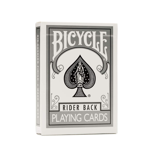 Bicycle Rider Back Silver Playing Cards, Poker Size Standard Index, Classic Deck of Cards for Poker, Blackjack, Family Game Night, Card Games & Magic Tricks
