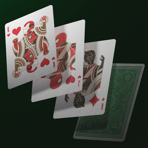 theory11 Avengers Green Edition Premium Playing Cards - Marvel Studios' The Infinity Saga Deck, Poker Size Standard Index