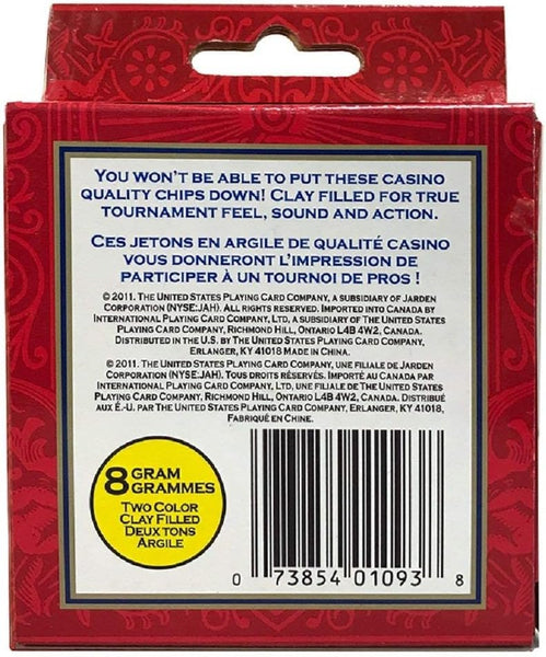 Bicycle 8G 50Count Clay Poker Chips 8G Clay Poker Chips, 50Count