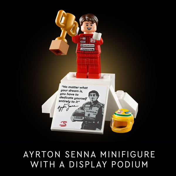 LEGO Icons McLaren MP4/4 & Ayrton Senna Minifigure Model Car Kit - Buildable F1 McLaren Set for Adults - 10330 - Ages 18+