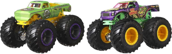 Hot Wheels Monster Trucks Demolition Doubles, Set of 2 Toy Monster Trucks in 1:64 Scale (Styles May Vary)