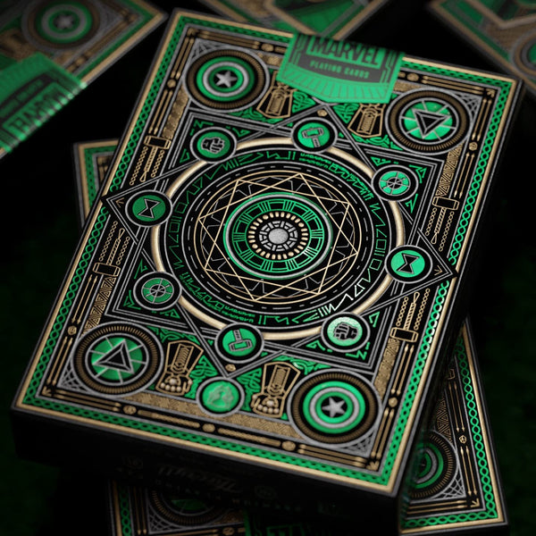 theory11 Avengers Green Edition Premium Playing Cards - Marvel Studios' The Infinity Saga Deck, Poker Size Standard Index