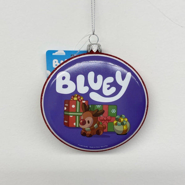 Kurt S. Adler Bluey Disc Ornament, Decorated Christmas Tree With Presents