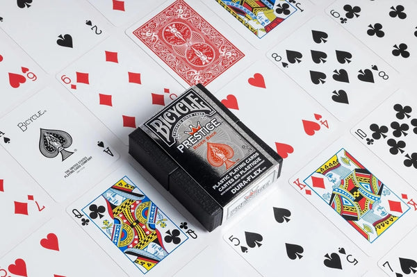 Bicycle Prestige Rider Back Plastic Dura-Flex Playing Cards - Set of 6 Decks, 3 Blue & 3 Red