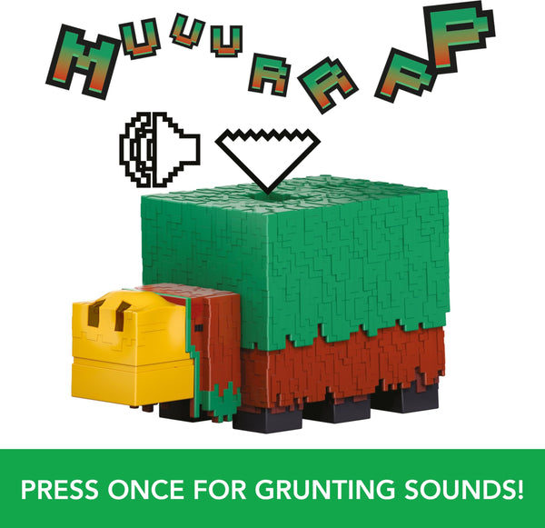 Mattel Minecraft Sniffer Action Figure, 3.25-inch Scale with Game-Accurate Sounds & Pixelated Design, Ages 6+