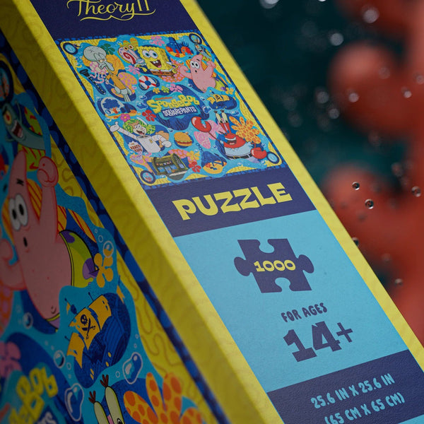 theory11 SpongeBob SquarePants Jigsaw Puzzle - Dive into Bikini Bottom - Officially Licensed 1,000 Piece Intermediate Puzzle for Ages 14+