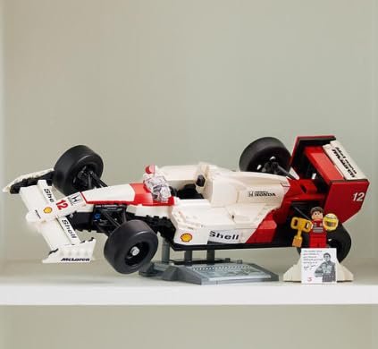 LEGO Icons McLaren MP4/4 & Ayrton Senna Minifigure Model Car Kit - Buildable F1 McLaren Set for Adults - 10330 - Ages 18+