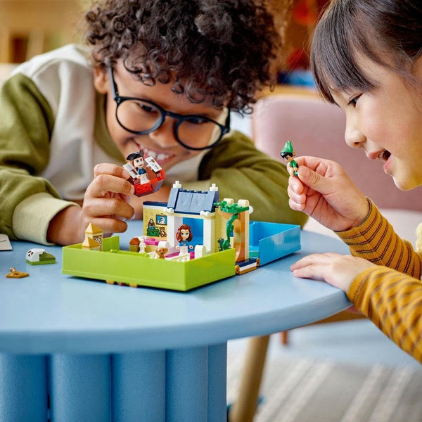LEGO Disney Peter Pan & Wendy's Storybook Adventure 43220 Portable Playset with Micro Dolls and Pirate Ship, Travel Toy for Kids Ages 5 Plus