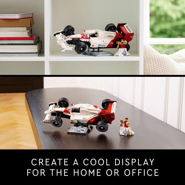 LEGO Icons McLaren MP4/4 & Ayrton Senna Minifigure Model Car Kit - Buildable F1 McLaren Set for Adults - 10330 - Ages 18+