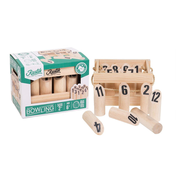 Rustik Finnish Bowling Outdoor Game, 2+ Players Ages 6+