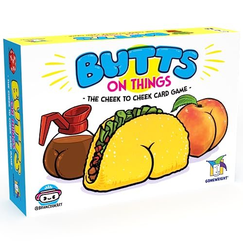 Gamewright - Butts On Things - The Cheek to Cheek Card Game - Perfect for Family Game Night, 2-4 Players Ages 8+