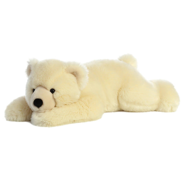 Aurora® Adorable Super Flopsie™ Slushy™ Stuffed Animal - Playful Ease - Timeless Companions - White 28 Inches