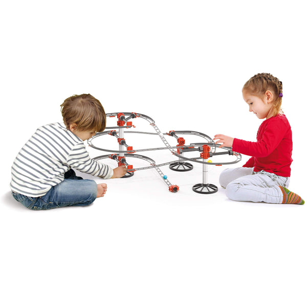 Quercetti 06429 Roller Coaster Starter Set, Skyrail Marble Run Suspension Tracks, Ages 6+