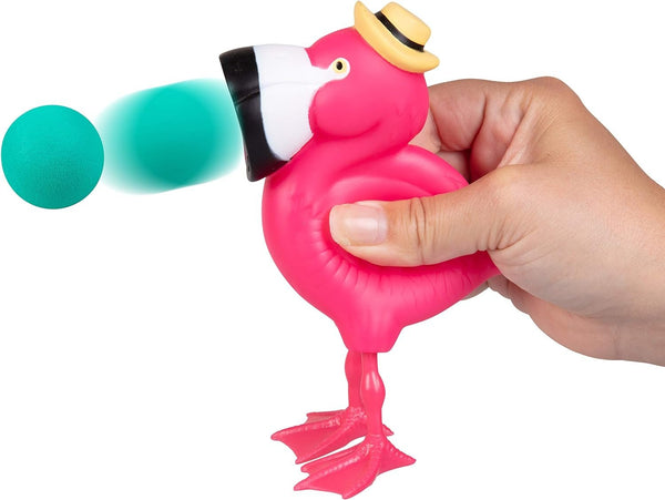 Hog Wild Flamingo Popper Toy - Shoot Foam Balls Up to 20 Feet - 6 Balls Included - Age 4+