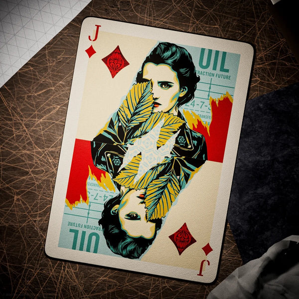 theory11 OBEY Red Edition Premium Playing Cards, Poker Size Standard Index