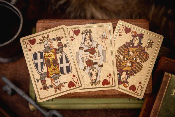 Kings Wild Project Robin Hood Luxury Playing Cards - Standard Edition, Poker Size, Custom Index, Hand‑Drawn Bayeux Tapestry‑Style Artwork