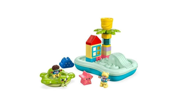 LEGO DUPLO Town Water Park 10989 Educational Building Bath Toy Set for Toddlers Ages 2+, Features a Floating Turtle Ring and Water Bucket to Encourage Imaginative Play in The Bath