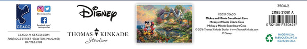 Ceaco - Thomas Kinkade - Disney Dreams Collection - Mickey and Minnie Sweetheart Cove - 2000 Piece Jigsaw Puzzle