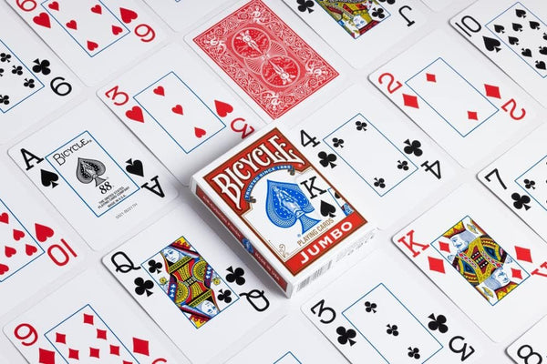 Bicycle Jumbo Index 88 Playing Cards, Red and Blue Rider Back 2 Pack