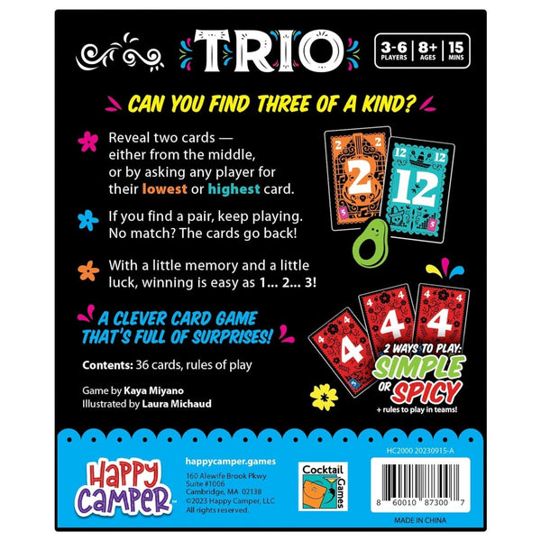 Happy Camper TRIO Card Game | Hottest New Family Game | Great for Game Night | 3-6 Players Ages 8+
