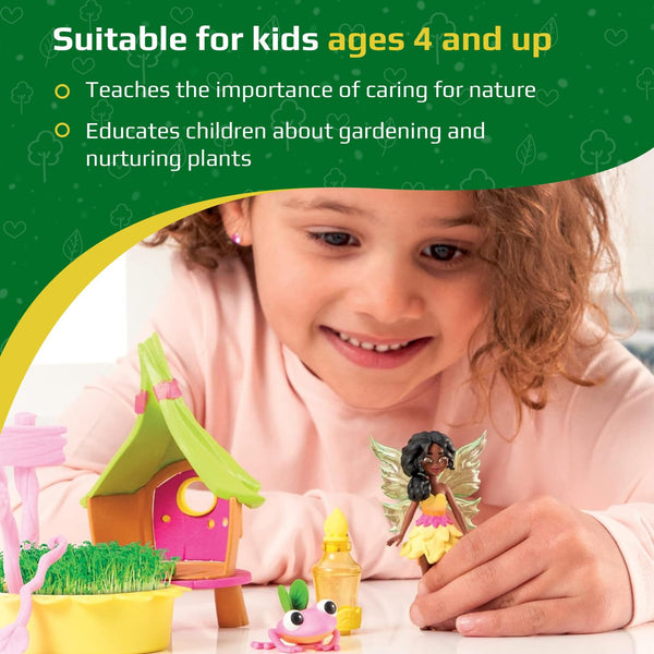 My Fairy Garden - Hop's Hideaway - Magical Toy Playset - Plant Seeds, Fairy Doll & Pet Frog Accessory - Grow & Play in Nature - for Kids Ages 4 and Up