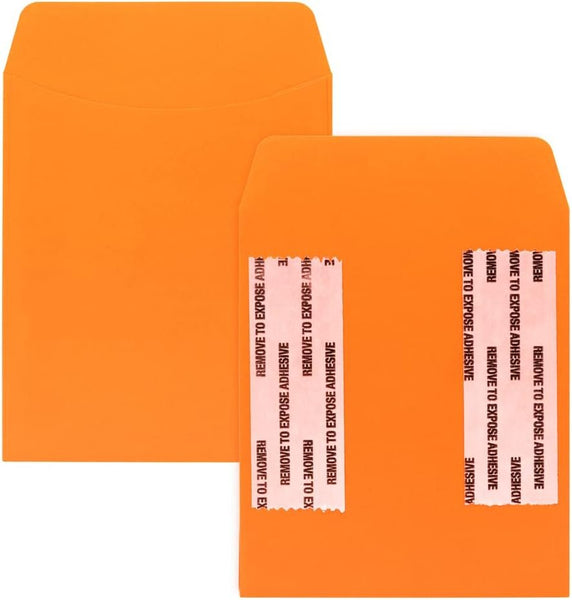 Hygloss self Adhesive Orange Library Cards, Cantaloupe, 30 Piece