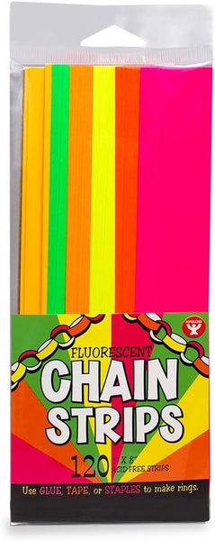 Hygloss Products Super Chain Strips 1" x 8" / 100 Holographic, Silver Count