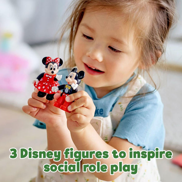 LEGO DUPLO Disney Mickey & Minnie Mouse Birthday Train - Building Toys for Toddlers with Number Bricks, Cake and Balloons, Early Learning and Motor Skill Toy, Great Gift for Girls, Boys Ages 2+, 10941