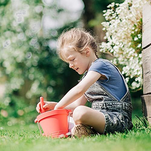 Bigjigs Toys Eco Spade for Kids (Coral Pink) - 20.5cm Wheat Fibre Toy Spade, Quality Sand Toys, Holiday Toys for Toddlers, Sand Shovels