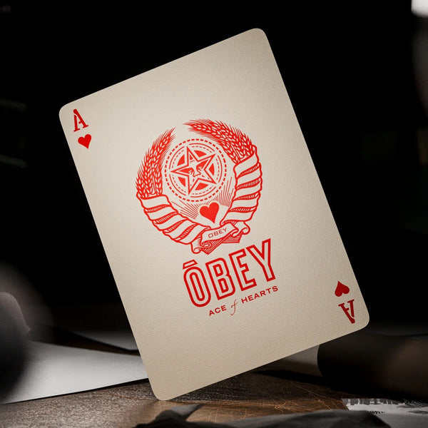 theory11 OBEY Collage Edition Premium Playing Cards, Poker Size Standard Index