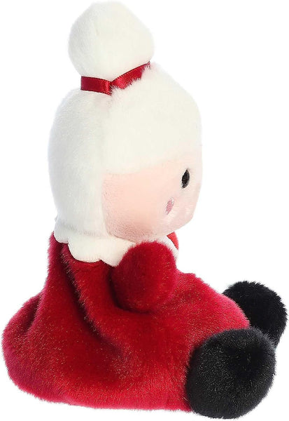 Aurora 5'' Holiday Palm Pals Santa Claus and Mrs. Claus - Set of 2, Red, White, Green, Tan, Brown