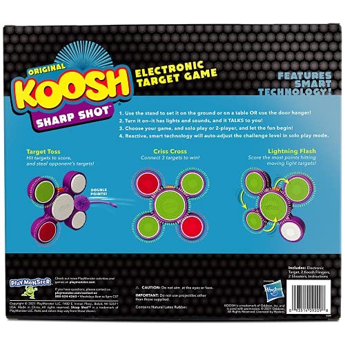 Koosh Sharp Shot - Interactive Target - 3 Games to Play - Play with Friends or Against Target's AI - 1-2 Players Ages 6+