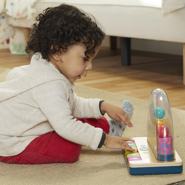 Playskool Little Wonders Pop-A-Tune Toy - Colorful Tubes & Keys Teach Cause & Effect - Silly Sounds and Classic Piano - for 12 Months+