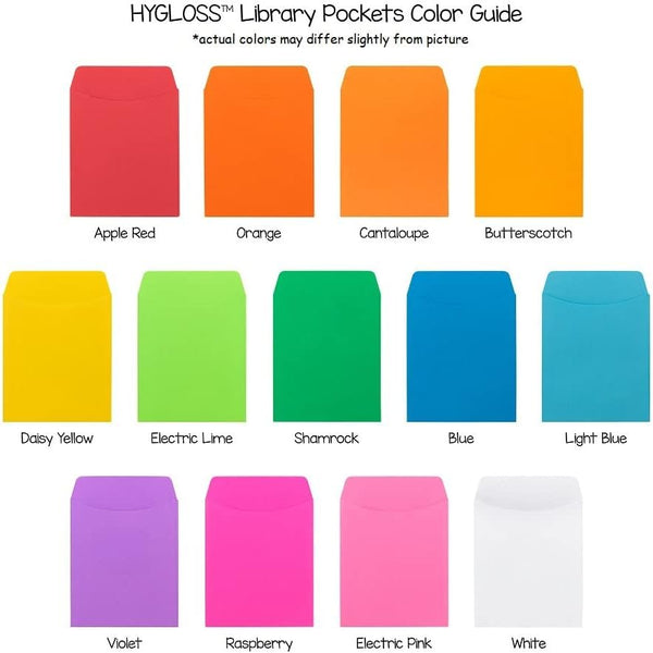 Hygloss self Adhesive Orange Library Cards, Cantaloupe, 30 Piece