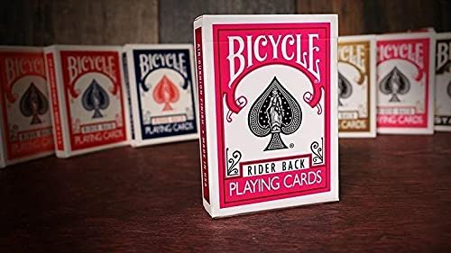 Bicycle Rider Back Fuchsia Playing Cards, Poker Size Standard Index, Classic Deck of Cards for Poker, Blackjack, Family Game Night, Card Games & Magic Tricks