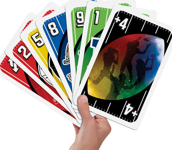 Mattel Games Giant UNO NFL Game for Kids, Adults & Family with Oversized Cards, 2-10 Players Ages 7+