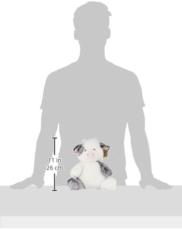 Aurora® Snuggly Sweet & Softer™ Cow Stuffed Animal - Comforting Companion - Imaginative Play - White 9 Inches
