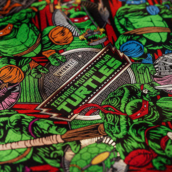 theory11 Teenage Mutant Ninja Turtles Jigsaw Puzzle - 1000 Piece TMNT Puzzle for Adults & Fans, Leonardo, Michelangelo, Donatello & Raphael Collectible Artwork, Ages 14+