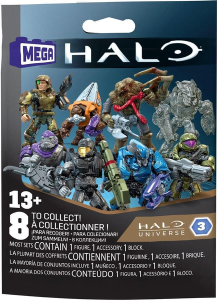 MEGA Halo Universe Series 3 Micro Action Figures Blind Bag, 1 Count