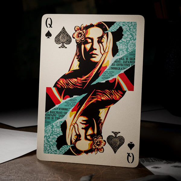 theory11 OBEY Collage Edition Premium Playing Cards, Poker Size Standard Index