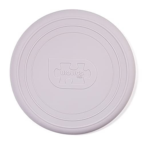 Bigjigs Toys Frisbee Flying Disc (Stone Grey) - Silicone Frisbee for Kids, Quality Flying Saucers, Beach Toys & Garden Toys, Holiday Toys for Toddlers
