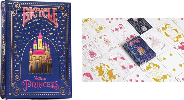 Bicycle Disney Playing Cards Collector’s Bundle - 6 Deck Set: Black & Gold Mickey, Classic Mickey, Disney Princess Pink & Navy, Villains Green & Purple - Premium Quality Poker-Size Decks