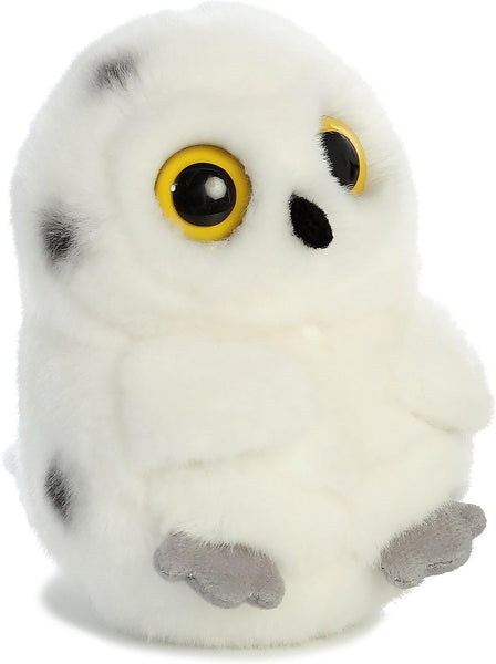 Aurora® Round Rolly Pet™ Hoot Owl™ Stuffed Animal - Adorable Companions - On-The-Go Fun - White 5 Inches