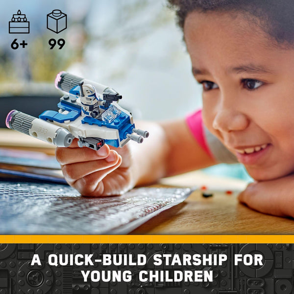 LEGO Star Wars: The Clone Wars Captain Rex Y-Wing Microfighter Building Set, Collectible Star Wars Y-Wing Toy for Kids with Captain Rex Minifigure, Star Wars Gift for Boys & Girls Ages 6 and Up, 75391