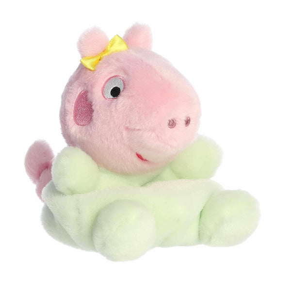 Aurora® Playful Peppa Pig™ Evie Baby Pig Palm Pals™ Stuffed Animal - Officially Licensed Toys for All Fans - Perfect for Birthdays, Adults and Kids All Ages - Pink 5 Inches