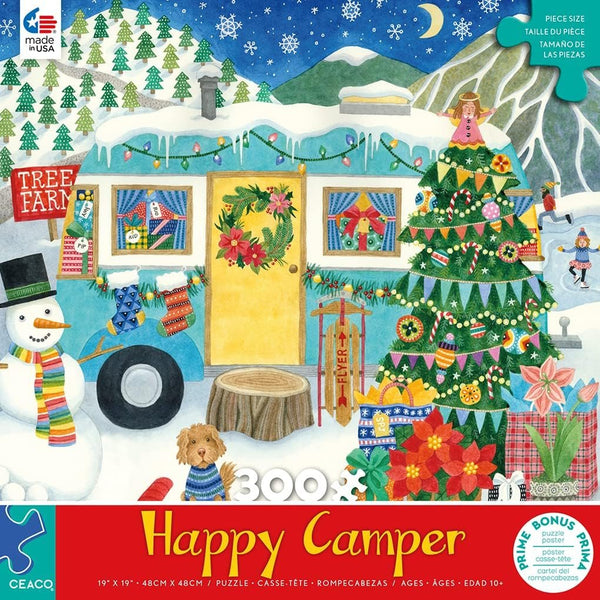 Ceaco - Happy Camper - Christmas Camper - 300 Piece Jigsaw Puzzle