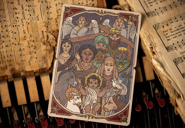 Kings Wild Project NOEL Luxury Playing Cards - Standard Edition, Festive Christmas Nativity Themed Collectible Deck, Poker Size Custom Index